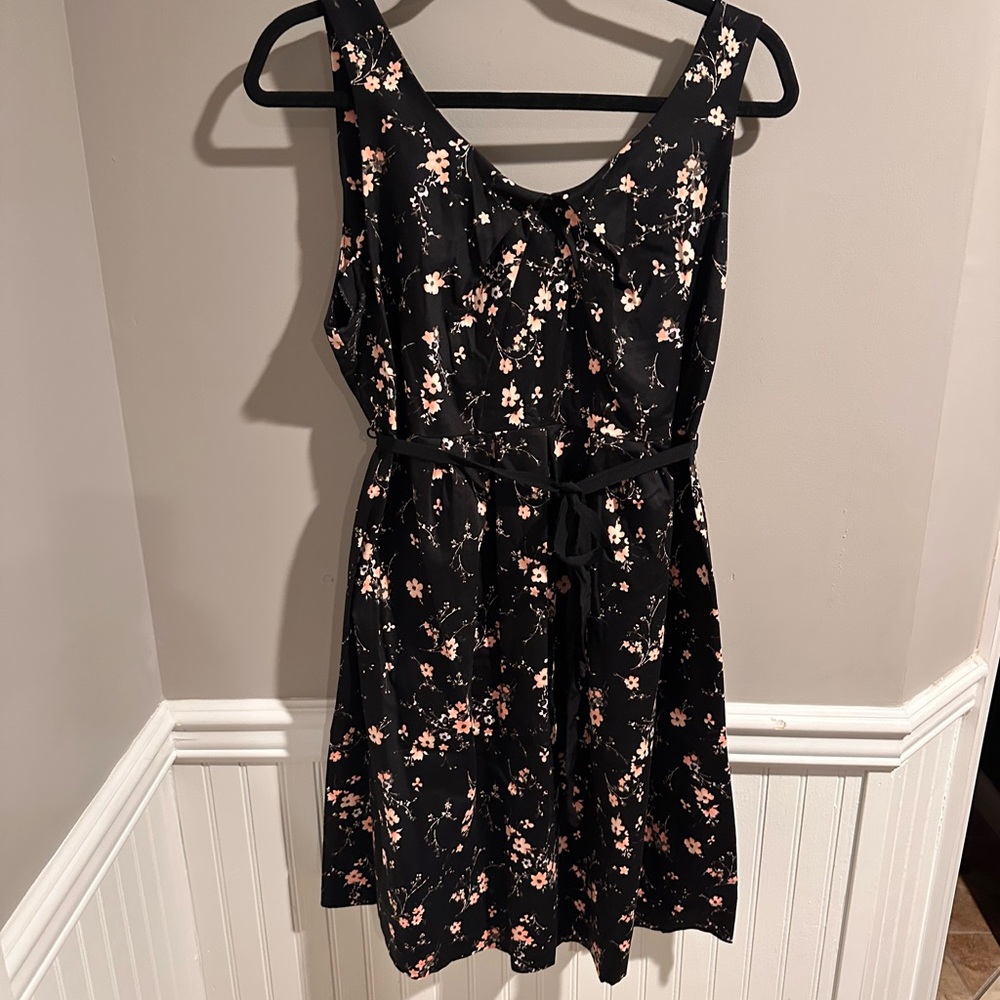 Motherhood Maternity Black and Pink Floral Dress